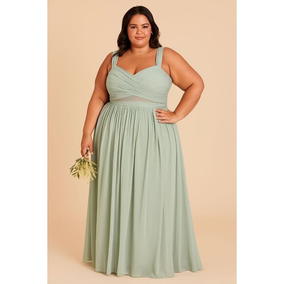 Birdy Grey Dresses & Skirts - NWT Birdy Grey 1X Curve Elsye Bridesmaid Dress Mesh Sage Green Gown Wedding